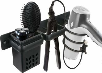 Premier Secador De Pelo, Soporte De Almacenamiento Para Ba&ntilde;o, Organizador De Accesorios Y Plancha De Pelo, Accesorio Profesional De Aluminio Para Montaje En P