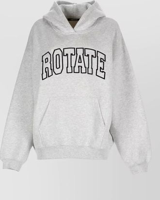 Rotate hoodie logo detail front pocket