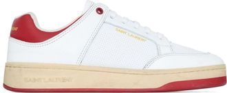 Saint Laurent Mens Sl/61 Sneakers - White Leather - Size EU 44