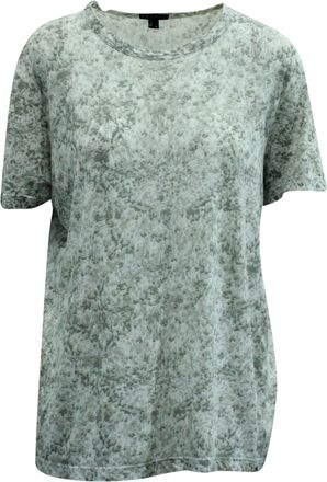 Theory Printed T-shirt in Grey Cotton