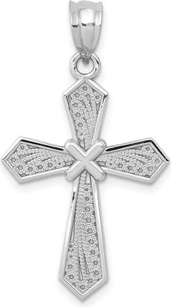 Diamond2Deal 14k White Gold Passion Cross Pendant