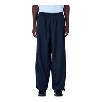 VETEMENTS Wide Trousers, male, Blue, Size: S Mesh Panel Track Pants