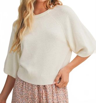 Mustard Seed Little Latte Sweater Top In Cream