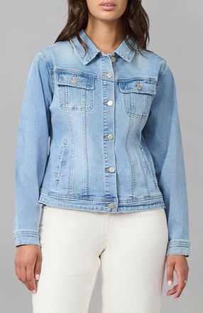 Lola Jeans Gabriella Classic Denim Jacket in Stone Blue Skyline at Nordstrom, Size X-Large