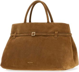 Manu Atelier Womens Camel Suede Le Cambon 40 Handbag Toffee Borse A Mano Bag