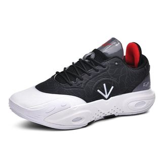 Generic Unisex Basketball Shoes with a Mid Top Lightweight Fashionable Non Slip Breathable Sports Boots Walking Shoes(Black,5.5 UK)