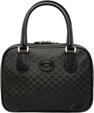 Gucci Pre-owned Vintage Handbag - Dames - Vintage Handtas - Zwart - ONE Size - Leer - Vintage