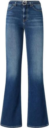 Pinko Pinko, Jeans, Dames, Blauw, W30, Katoen, Flora Flare Jeans