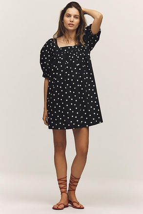 Maeve Cotton Puff-Sleeve Mini Dress