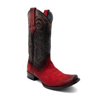 Ferrini Mens Suede Roughrider Western Boot in Red at Nordstrom, Size 10.5
