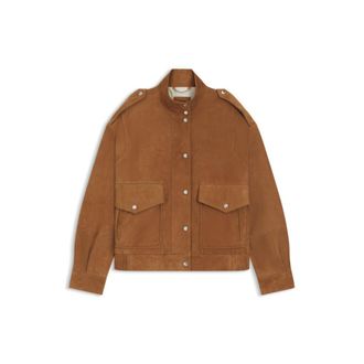 BOSS Suede jacket with bomber styling