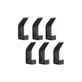 OEM Juego De 6 Ganchos De Pared, Toallero, Gancho Para Puerta, No Requiere Perforaci&oacute;n, Ganchos De Aluminio, Perchero Autoadhesivo De Pared, Negro