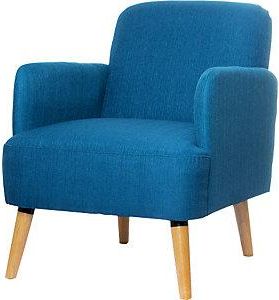 Paperflow Paperflow - Sill&oacute;n Brooks Patas De Madera Maciza Azul