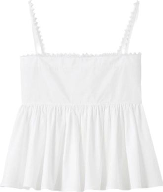 Jacquemus Top met vierkante halslijn - Dames - Tops zonder mouwen - Wit - S - Katoen - Tops