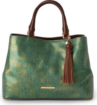 Brahmin Small Denise Leather Tote in Dark Green at Nordstrom