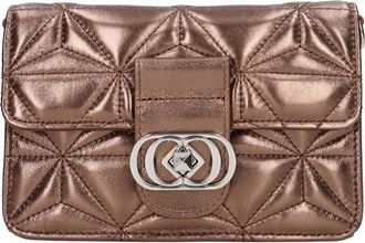 La Carrie Tassen, Dames, Bruin, ONE Size, Leer, Glanzende Mini Schoudertas