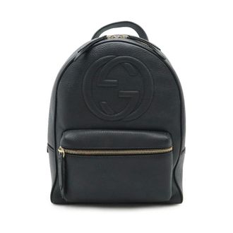 Gucci Pre-owned Backpacks, female, Black, Size: ONE SIZE Pre-owned Leather Backpack