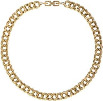 Givenchy 1980s pre-owned curb chain choker - women - Gold Plated Brass - One Size