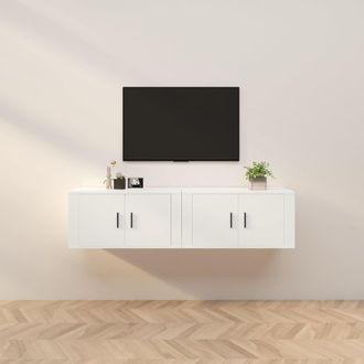 Berkfield Home Wall-mounted TV Cabinets 2 pcs White 80x34.5x40 cm