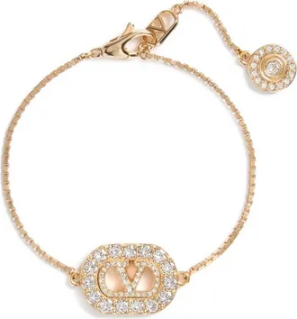 Valentino Garavani Accessoires, Dames, Geel, M, VLogo Signature Armband