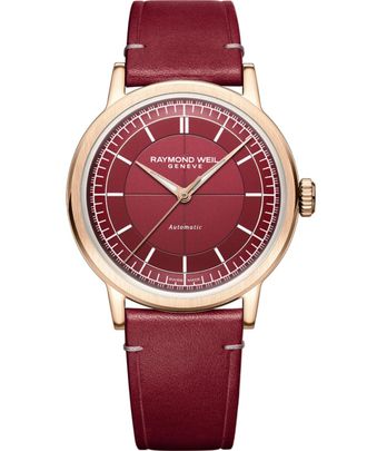 Raymond Weil Millesime Mens Red Watch 2925-PC5-45001 Leather - One Size
