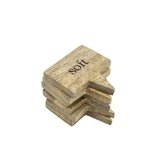 Foreside Home And Garden Ashton Natural Wood Cheese Markers Set of 6 in White at Nordstrom