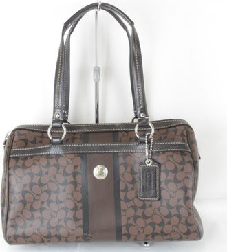 Coach Signature Leather Shoulder Bag (Pre-Owned)