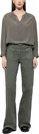 Luisa Cerano Tunic Blouse In Cool Khaki