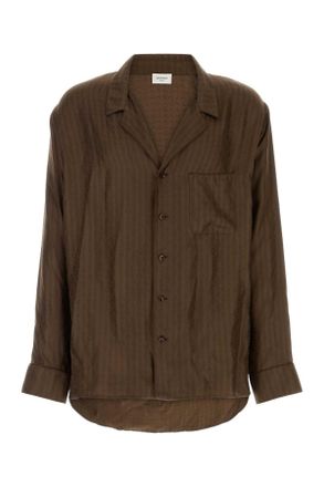 Saint Laurent Brown Silk Shirt