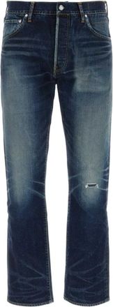 Visvim Donkerblauwe denim straight jeans - Heren - Regular Fit Jeans - Blauw - M - Denim - Jeans