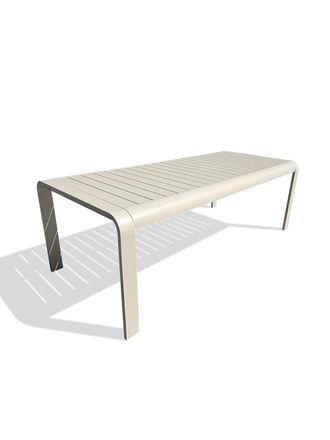DCB Garden Mesa de jard&iacute;n de aluminio beige