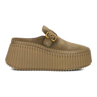 Chlo&eacute; Schoenen, Dames, Beige, 37 EU, Leer, Nama Sabot