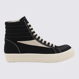 Rick Owens/ヘキサデニムハイトップスニーカー Hexa denim high-top sneakers in black - Rick Owens | Mytheresa
