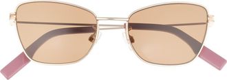 McQ by Alexander McQueen 52mm Aviator Sunglasses in Gold Gold Brown at Nordstrom Rack