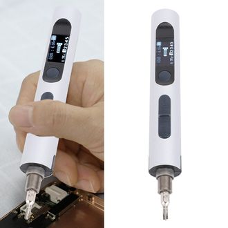 Infinite Mini Destornillador El&eacute;ctrico De Alta Precisi&oacute;n En Color Plata, Con Funci&oacute;n De Rotaci&oacute;n Ajustable Y 32 Puntas Met&aacute;licas Para La Reparaci&oacute;n De Tel&eacute;fono
