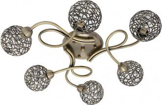 Fabrilamp Fabrilamp - Plafon De 6 Luces Modelo Lyon Cuero