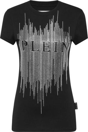 Philipp Plein T-Shirt Ronde Hals - Dames - T-shirts - Zwart - XS - Katoen - Tops