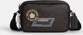 Coach Colton Crossbody Bag 19 In Signature Canvas With Patches