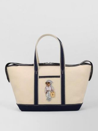 Polo Ralph Lauren tote bag contrast stitching dual handles