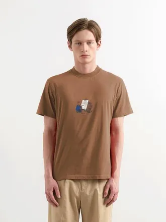 Edmmond Studios Avant Garde Printed T-Shirt in Plain Brown at Nordstrom, Size Xx-Large