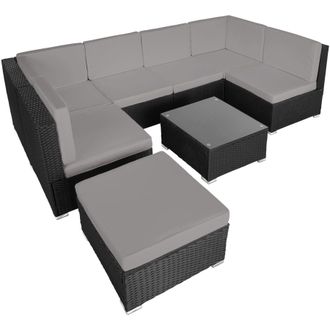 TecTake Garden Furniture Venice in Black | Size: Large