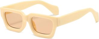 Generic Men Vacation Outdoor Sunglasses Women Commuter Sports Driving Sun Glasses(Beige)