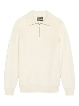 Marc O'Polo Trui met ritskraag - Beige