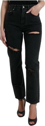 Dolce & Gabbana Slim-fit Jeans - Dames - Slim Fit Jeans - Zwart - S - Katoen - Jeans