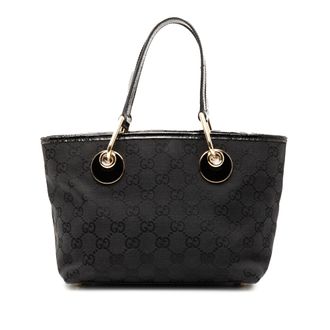 Gucci Pre-owned Womens Gg Canvas Eclipse Handbag - Black Textile - One Size