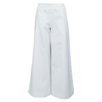 Max Mara Sfilata White Wide Leg Jeans