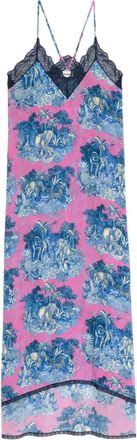Zadig&Voltaire Abito midi con stampa grafica - Rosa