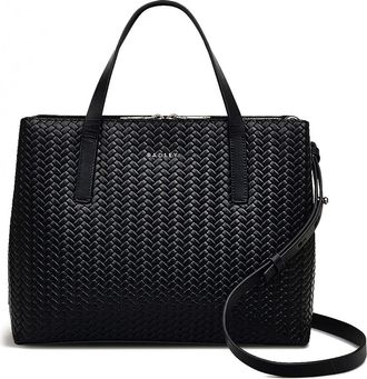 Radley London Medium Dukes Place Woven Leather Satchel in Black at Nordstrom Rack