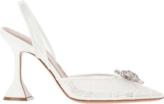 Amina Muaddi Rosie Sling lace slingback pumps Woman 40
