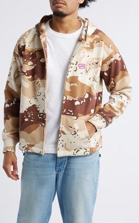 Icecream Shift Camo Crop French Terry Zip Hoodie in Fog at Nordstrom Rack, Size Xxx-Large